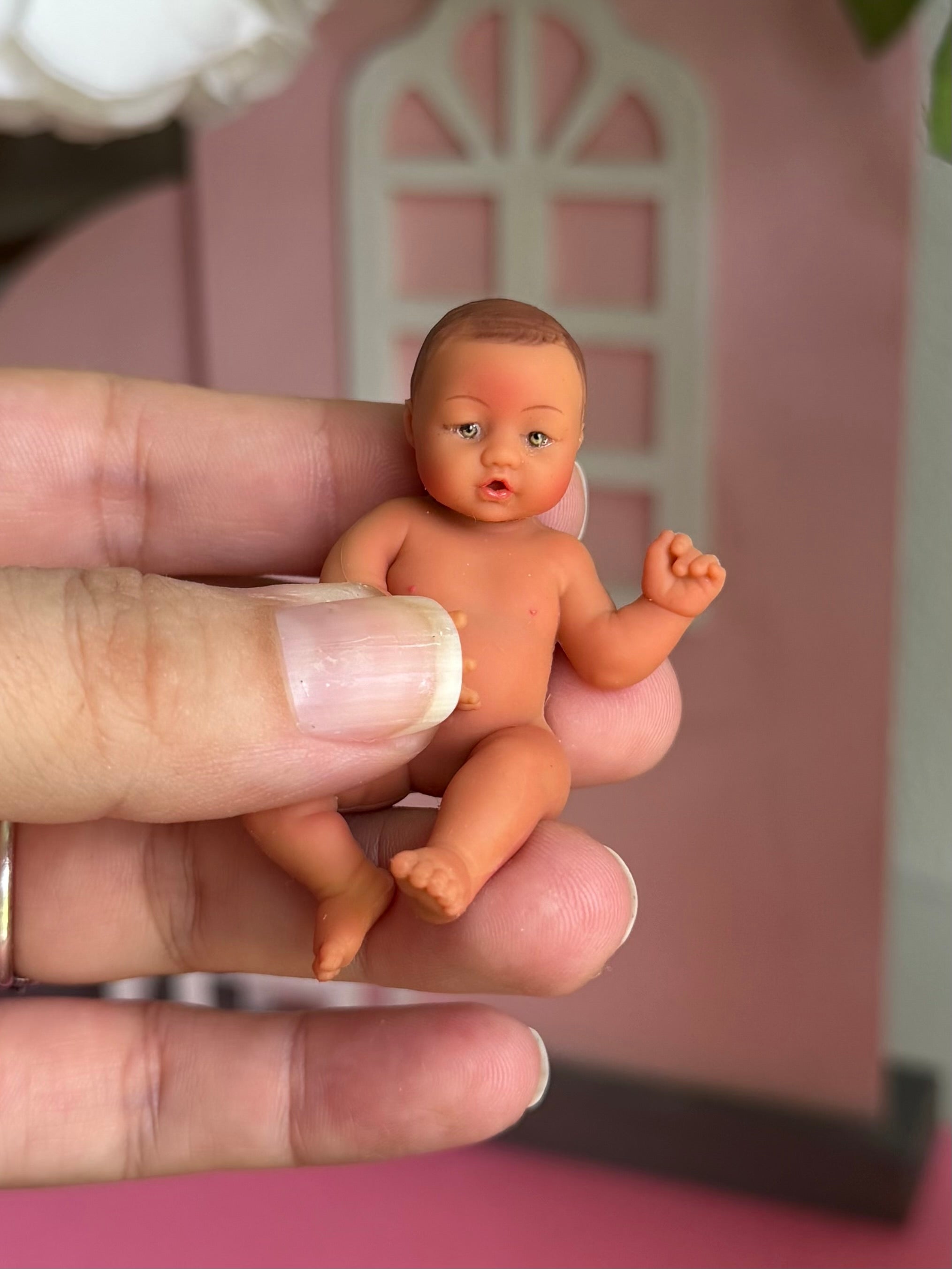 My Mini Baby – Tanned Open-Eye Baby (Choose Your Eye Color)
