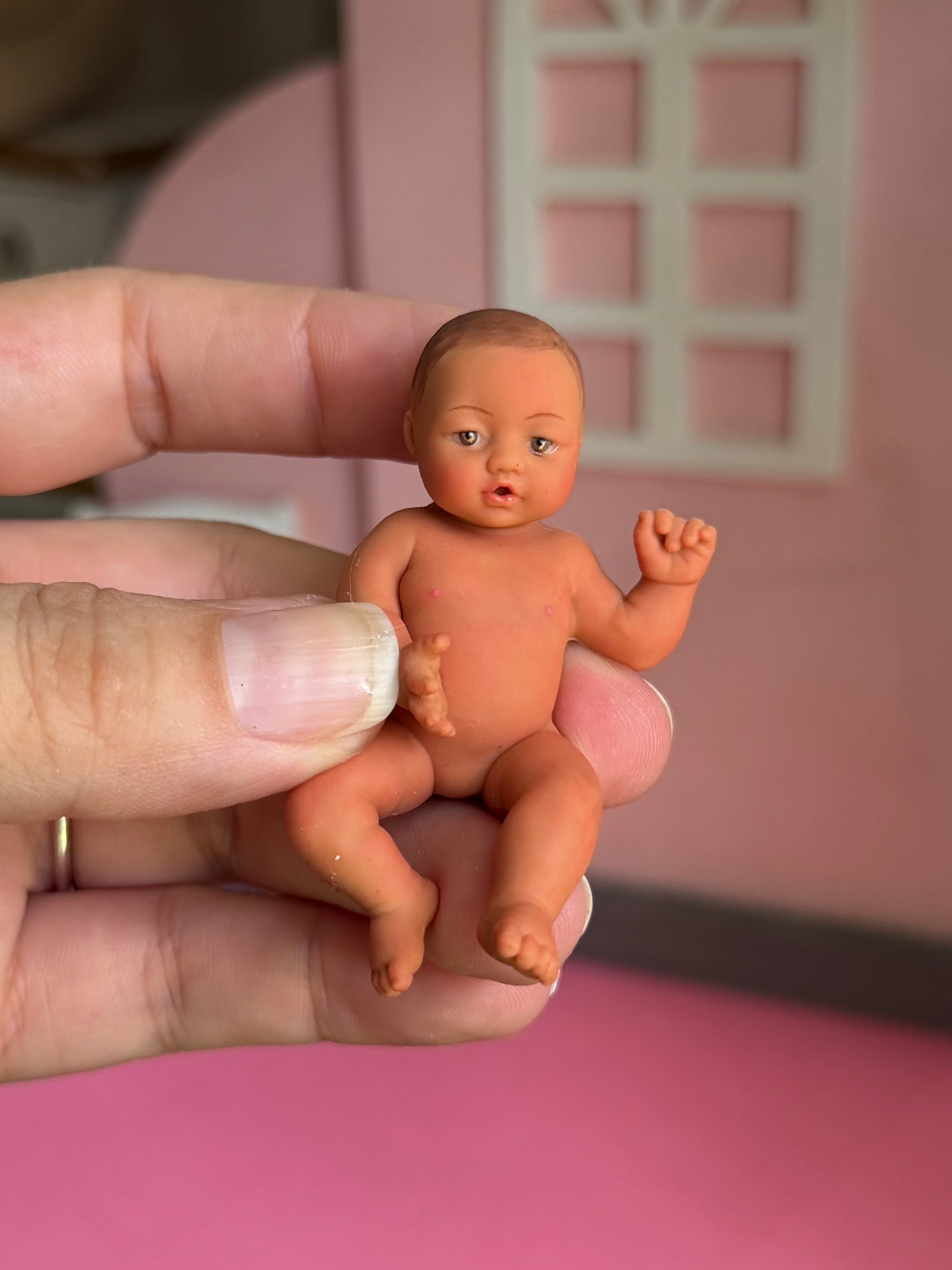 My Mini Baby – Tanned Open-Eye Baby (Choose Your Eye Color)