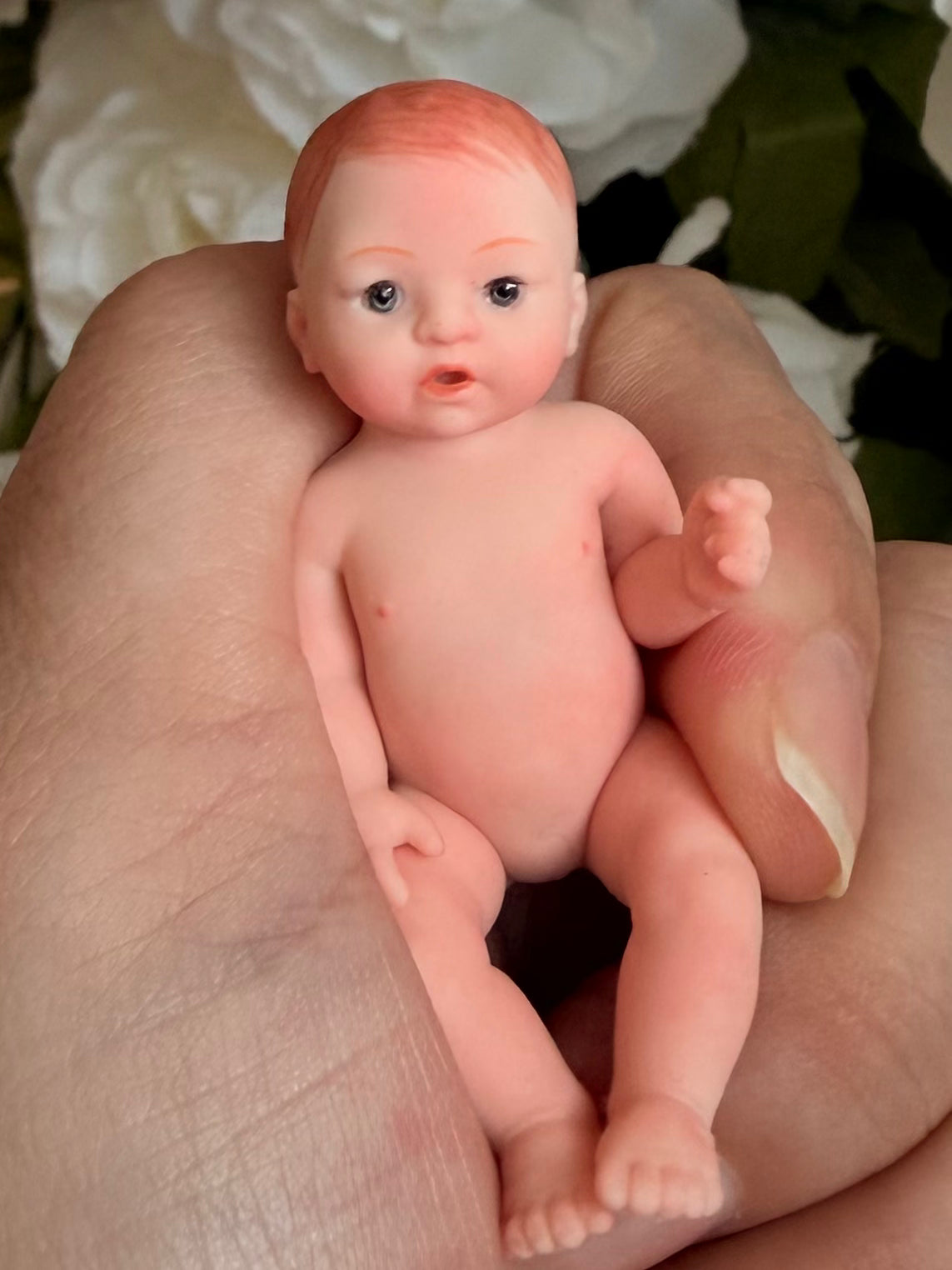 My Mini Baby – Redhead Open-Eye Baby (Choose Your Eye Color)