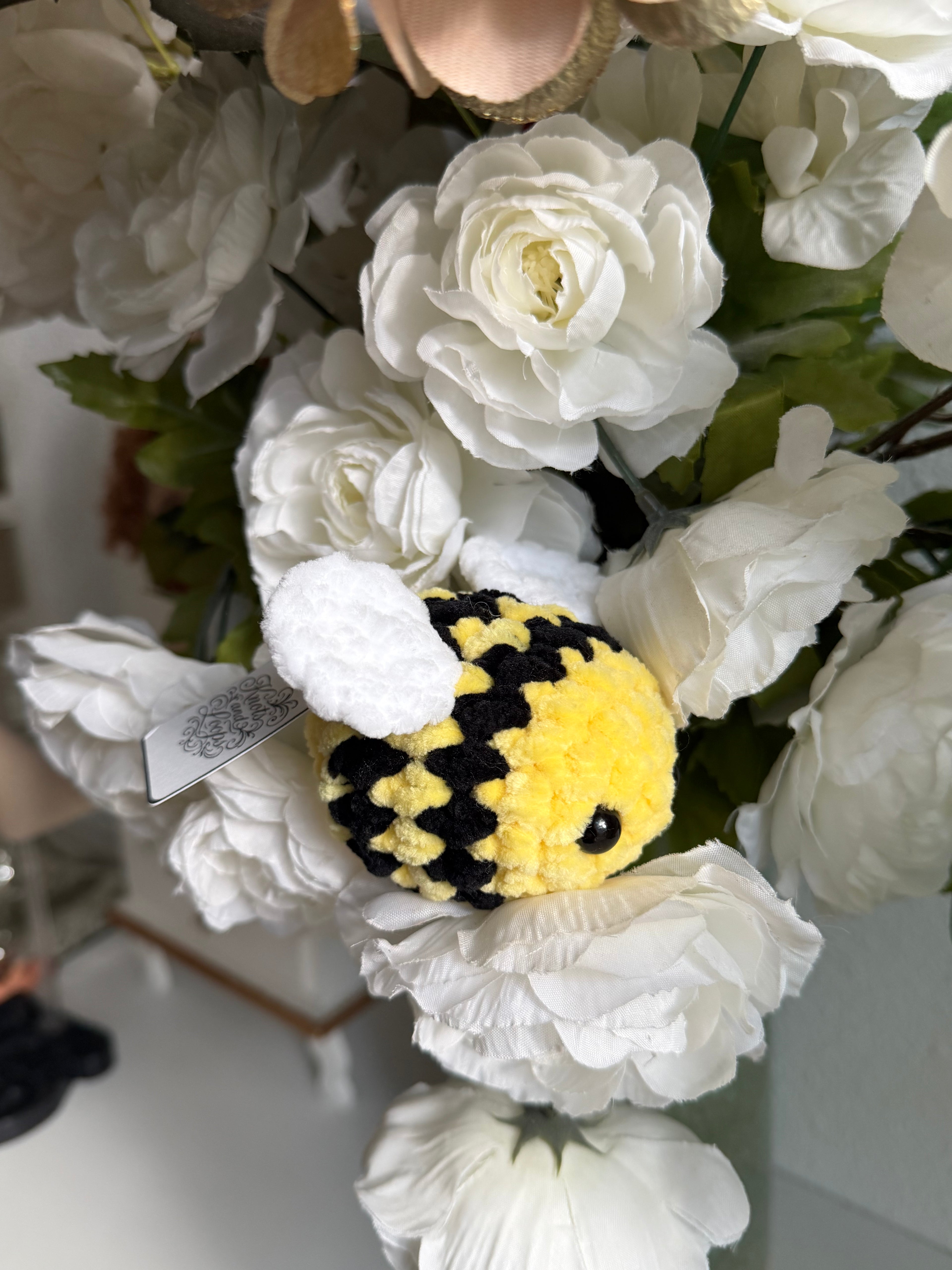 Mini Pocket Size Plushie-Bumblebee: Black