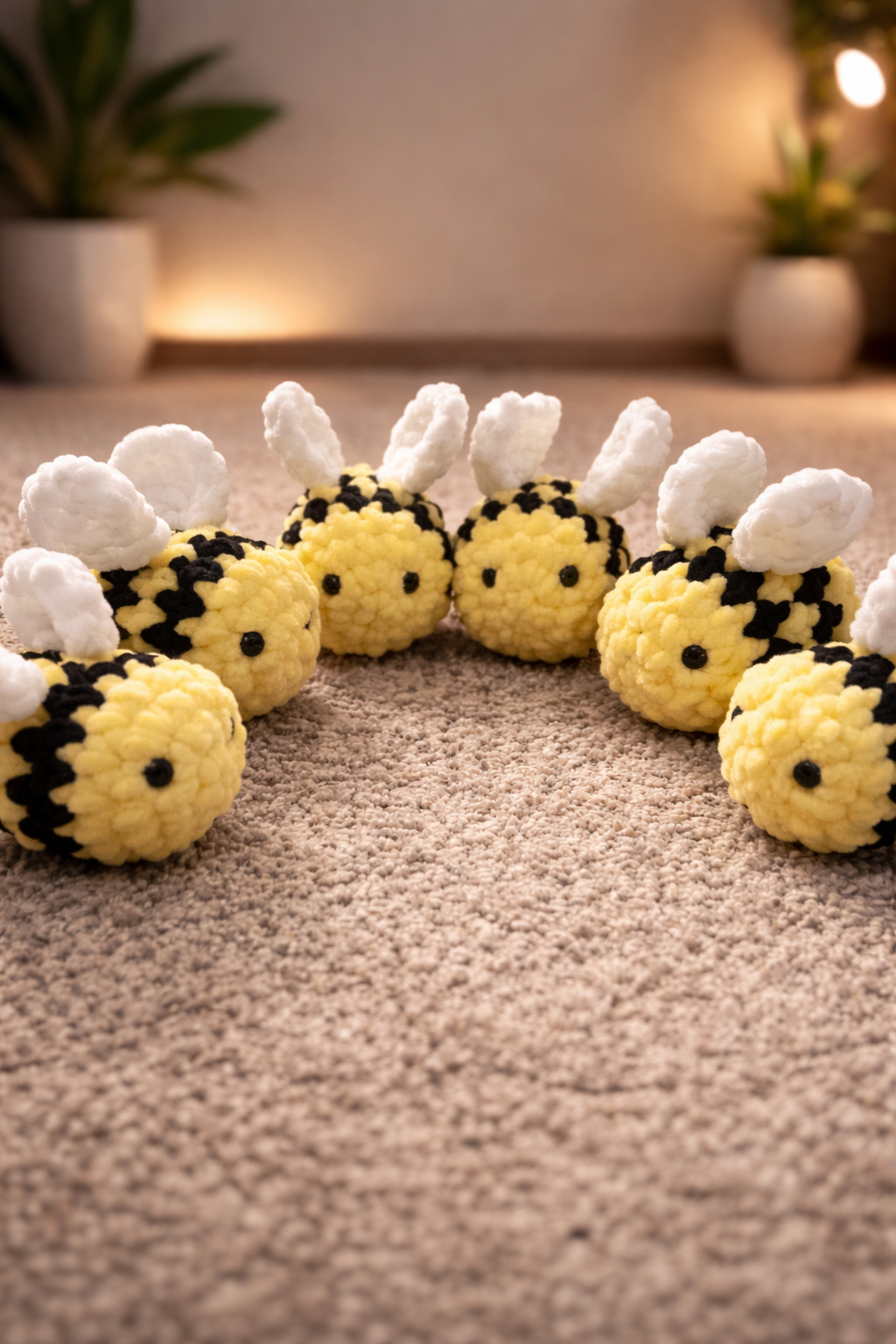 Mini Pocket Size Plushie-Bumblebee: Black